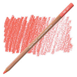 Caran d'Ache Pastel Pencil - Anthraquinoid Pink pencil and swatch