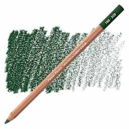Caran d'Ache Pastel Pencil - Dark Green pencil and swatch