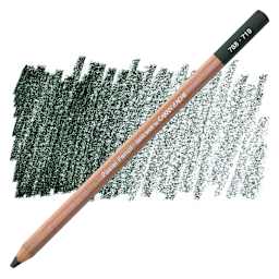 Caran d'Ache Pastel Pencil - Dark Phthalo Green pencil and swatch