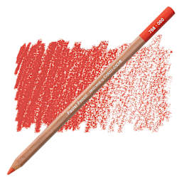 Caran d'Ache Pastel Pencil - Vermilion pencil and swatch