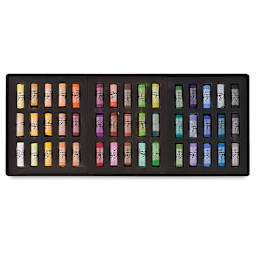 Richeson Half-Size Medium-Soft Pastel Set - Assorted Colors, Set of 45 (contents)