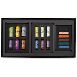 Richeson Half-Stick Pastel Sampler Set - Components shown in open package
