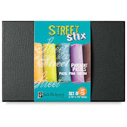 Richeson Street Stix Pavement Pastels Set - Front view of cover of 6 pc Set
