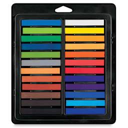Jackson Artist Soft Pastels - Assorted Colors, Set of 24, shown in storage tray