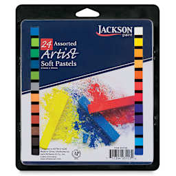 Jackson Artist Soft Pastels - Assorted Colors, Set of 24, front of the packaging
