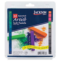 Jackson Artist Soft Pastels - Assorted Colors, Set of 48, front of the packaging