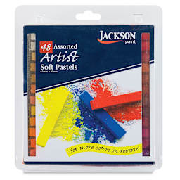Jackson Artist Soft Pastels - Assorted Colors, Set of 48, back of the packaging