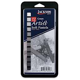 Jackson Artist Soft Pastels - Grey Tones, Set of 12, front of the packaging