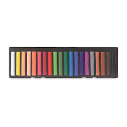 Conté à Paris Soft Pastel Set - Set of 20 Assorted colors shown in open tray