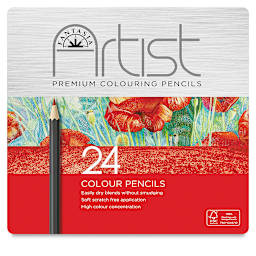 Fantasia Colored Pencil Sets - Front of package of Set of 24 Pencils