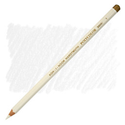 Koh-I-Noor Polycolor Dry Color Drawing Pencil - White 1, swatch and pencil