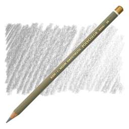 Koh-I-Noor Polycolor Dry Color Drawing Pencil - Grey 35, swatch and pencil