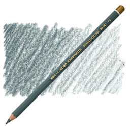 Koh-I-Noor Polycolor Dry Color Drawing Pencil - Slate Grey 72, swatch and pencil