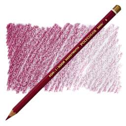 Koh-I-Noor Polycolor Dry Color Drawing Pencil - Bordeaux Red 8, swatch and pencil