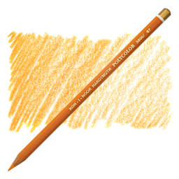 Koh-I-Noor Polycolor Dry Color Drawing Pencil - Cadmium Orange 67, swatch and pencil