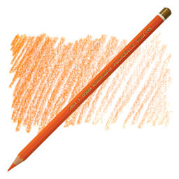 Koh-I-Noor Polycolor Dry Color Drawing Pencil - Dark Orange 126, swatch and pencil