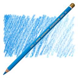 Koh-I-Noor Polycolor Dry Color Drawing Pencil - Light Blue 18, swatch and pencil