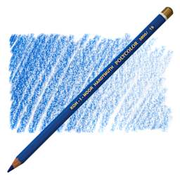 Koh-I-Noor Polycolor Dry Color Drawing Pencil - Dark Blue 19, swatch and pencil