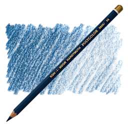 Koh-I-Noor Polycolor Dry Color Drawing Pencil - Indigo Blue 56, swatch and pencil