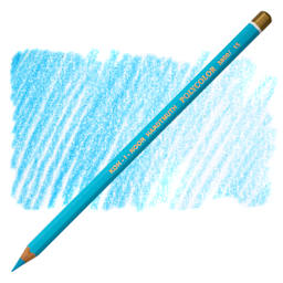 Koh-I-Noor Polycolor Dry Color Drawing Pencil - Ice Blue 15, swatch and pencil