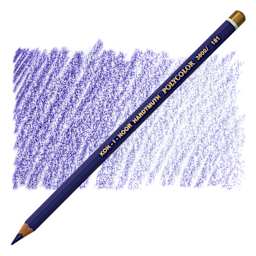Koh-I-Noor Polycolor Dry Color Drawing Pencil - Blue Violet 181, swatch and pencil