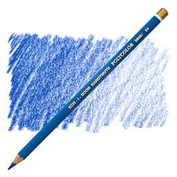 Koh-I-Noor Polycolor Dry Color Drawing Pencil - Cobalt Dark 54, swatch and pencil