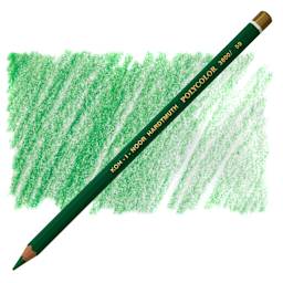 Koh-I-Noor Polycolor Dry Color Drawing Pencil - Grass Green Dark 59, swatch and pencil