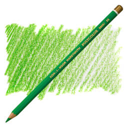87C75BKoh-I-Noor Polycolor Dry Color Drawing Pencil - May Green 23, swatch and pencil