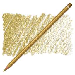 Koh-I-Noor Polycolor Dry Color Drawing Pencil - Gold 40, swatch and pencil