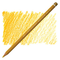 Koh-I-Noor Polycolor Dry Color Drawing Pencil - Gold Ochre 28, swatch and pencil