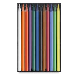 Koh-I-Noor Progresso Woodless Colored Pencils, Set of 12 (Inside of Packaging)