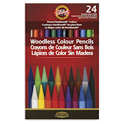 Koh-I-Noor Progresso Woodless Colored Pencils - Set of 24 (Outside of Packaging)