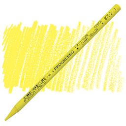 Koh-I-Noor Woodless Colored Pencil - Light Yellow pencil and swatch