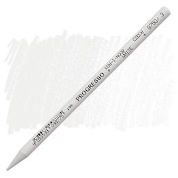 Koh-I-Noor Woodless Colored Pencil - White pencil and swatch