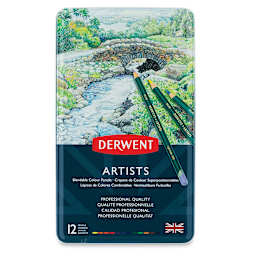 Derwent Artist Pencil Set - Tin Box, Set of 12 (front of package)