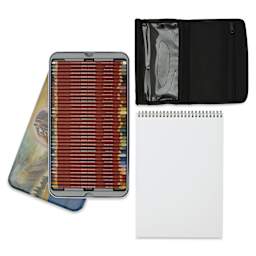 Derwent Drawing Pencils - Blick Exclusive! Set of 36 with Sketch Pad and Artpack, open