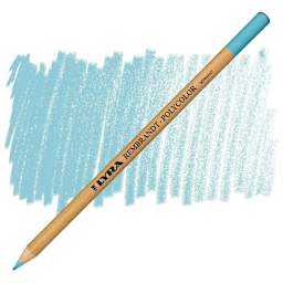 Lyra Rembrandt Polycolor Premium Oil-Based Colored Pencil - Light Turquoise pencil and swatch
