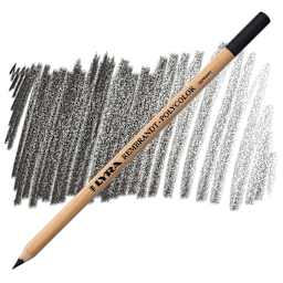 Lyra Rembrandt Polycolor Premium Oil-Based Colored Pencil - Black Soft pencil and swatch