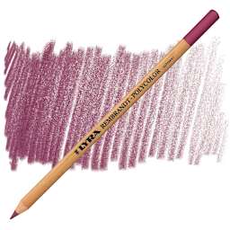 Lyra Rembrandt Polycolor Premium Oil-Based Colored Pencil - Burnt Carmine pencil and swatch