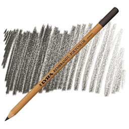 Lyra Rembrandt Polycolor Premium Oil-Based Colored Pencil - Deep Sepia pencil and swatch