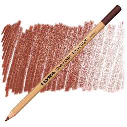 Lyra Rembrandt Polycolor Premium Oil-Based Colored Pencil - Indian Red pencil and swatch