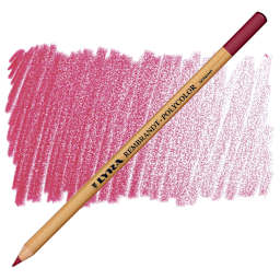Lyra Rembrandt Polycolor Premium Oil-Based Colored Pencil - Light Carmine pencil and swatch