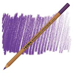 Lyra Rembrandt Polycolor Premium Oil-Based Colored Pencil - Deep Magenta pencil and swatch