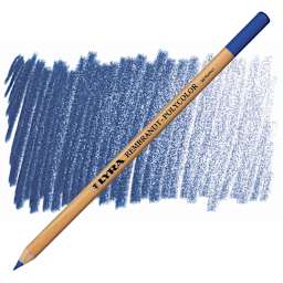 Lyra Rembrandt Polycolor Premium Oil-Based Colored Pencil - Ultramarine Deep pencil and swatch