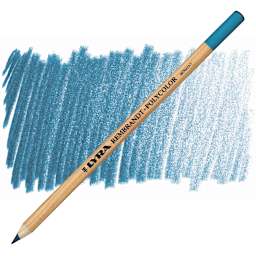 Lyra Rembrandt Polycolor Premium Oil-Based Colored Pencil - Deep Turquoise pencil and swatch