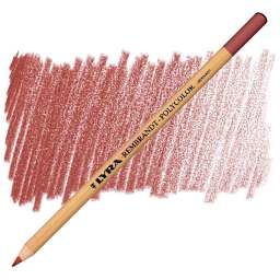 Lyra Rembrandt Polycolor Premium Oil-Based Colored Pencil - Pompeian Red pencil and swatch