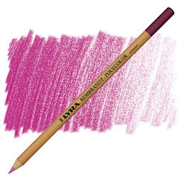Lyra Rembrandt Polycolor Premium Oil-Based Colored Pencil - Purple Pink pencil and swatch