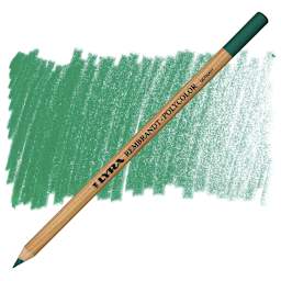 Lyra Rembrandt Polycolor Premium Oil-Based Colored Pencil - Viridian pencil and swatch