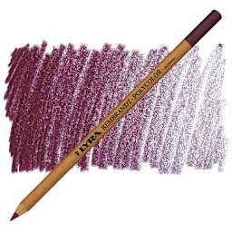 Lyra Rembrandt Polycolor Premium Oil-Based Colored Pencil - Bordeaux pencil and swatch