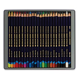 Derwent Inktense Pencils - Tin Box, Set of 24, open